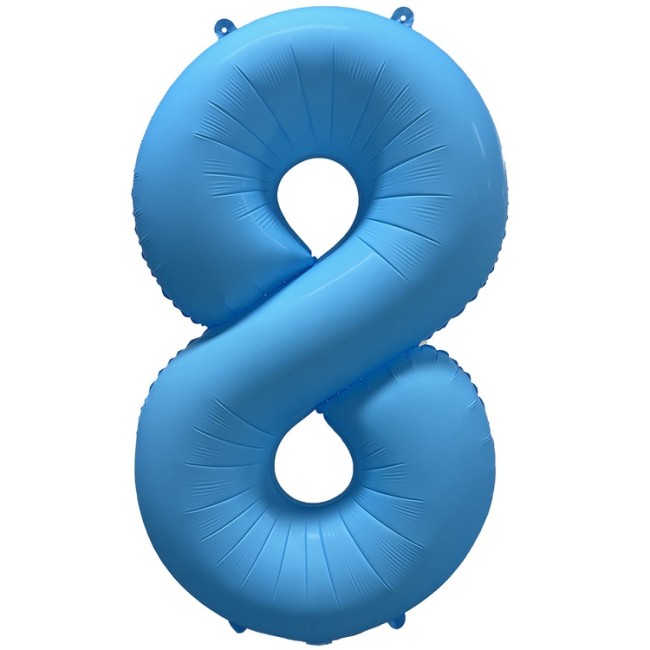 Вз (40''/102 см) Цифра 8, Неон Blue, 1 шт. в уп.