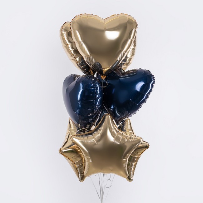 Ag (19''/48 см) Сердце, Шампань, 1 шт.