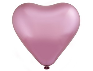 Ev Сердце (12"/30 см) 853 Хром Сатин Flamingo (50 шт.)