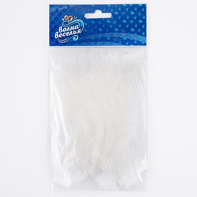 Перья, Премиум, Белый, 12-15 см, 30 шт.