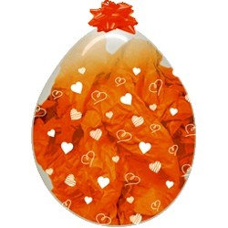 Sp (18"/46 см) Сердца, Прозрачный (390), для упаковки, 5 ст.,5 шт.