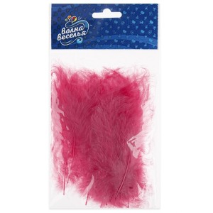 Перья, Премиум, Коралловый, 12-15 см, 30 шт.