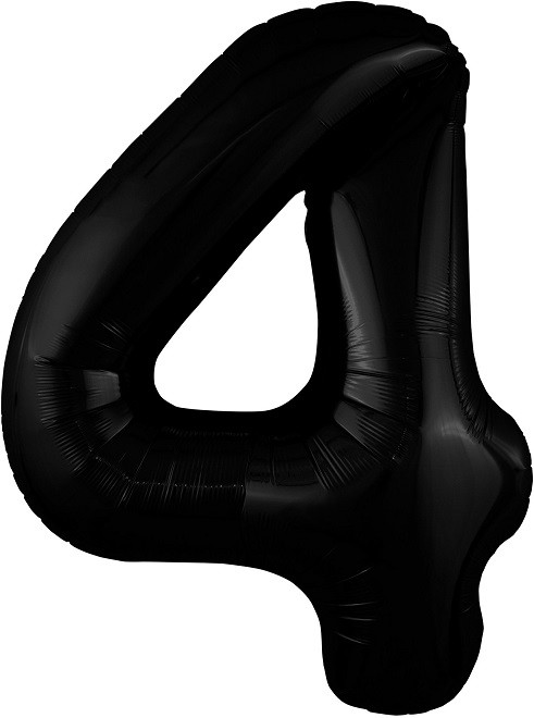 Ag (40''/102 см) Цифра, 4, Slim, Чёрный, в упаковке 1 шт.