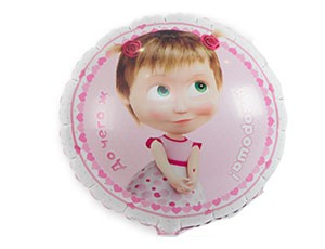 Вз (18''/46 см) Круг, РУС Маша Сердца, 1 шт.