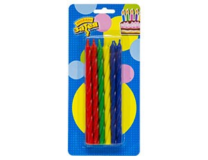 Свечи д/торта Спираль мульти 14см 12шт/V