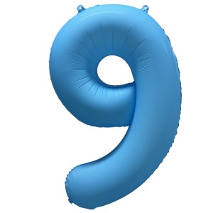 Вз (40''/102 см) Цифра 9, Неон Blue, 1 шт. в уп.