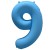 Вз (40''/102 см) Цифра 9, Неон Blue, 1 шт. в уп.