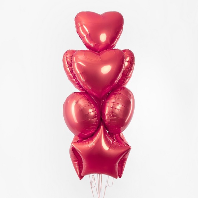 Fm (18''/46 см) Сердце, Коралловый, Макарунс, 1 шт.