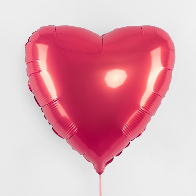 Fm (18''/46 см) Сердце, Коралловый, Макарунс, 1 шт.