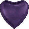 Ag (30''/76 см) Сердце, Темно-фиолетовый, 1 шт. в уп.