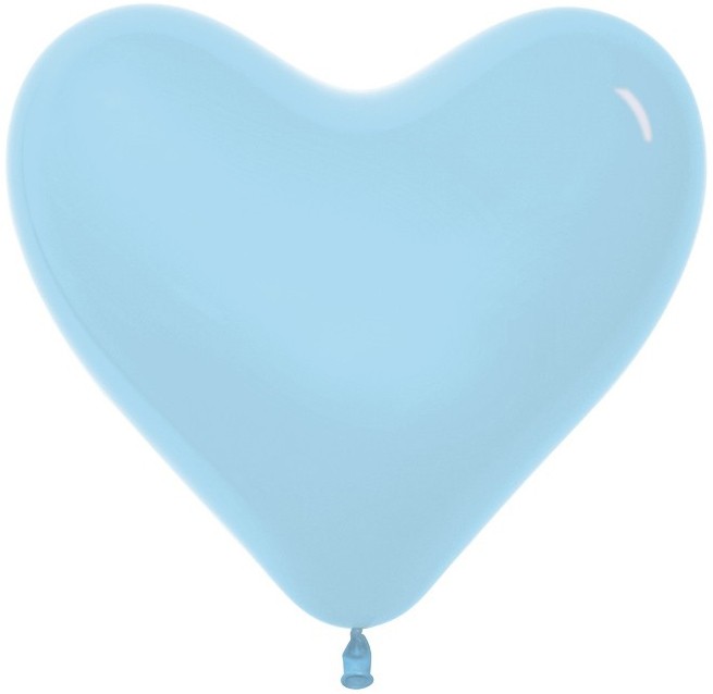 Sp Сердце (6"/15 см) Светло-голубой (140), пастель, 100 шт.
