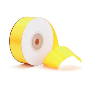 Лента Атлас (0,7 см*22,85 м) Желтый, 1 шт.