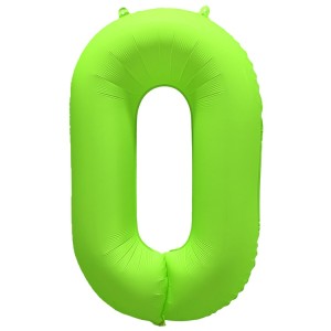 Вз (40''/102 см) Цифра 0, Неон Green, 1 шт. в уп.