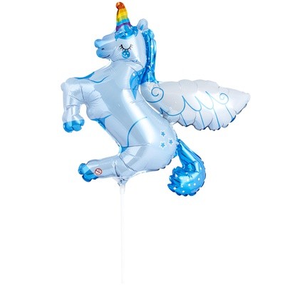 Fm (16"/40 см) /Мини фигура, Единорог спящий голубой, 5 шт.