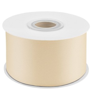 Лента атласная (3,8 см*22,85 м) Белое золото, 1 шт.