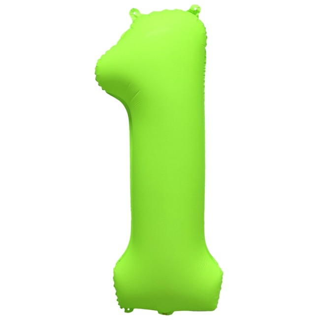 Вз (40''/102 см) Цифра 1, Неон Green, 1 шт. в уп.