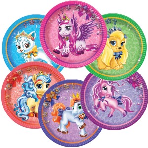 F 23 см Тарелки бумажные ламинированные Волшебные питомцы, 6 шт