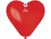 Gm Сердце (12''/30 см) Кристалл Красное, 25 шт.