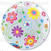 Q (22"/56см) /BUBBLE Цветочный узор