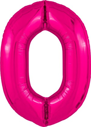 Ag (40''/102 см) Цифра, 0 Slim, Фуксия, 1 шт. в уп.