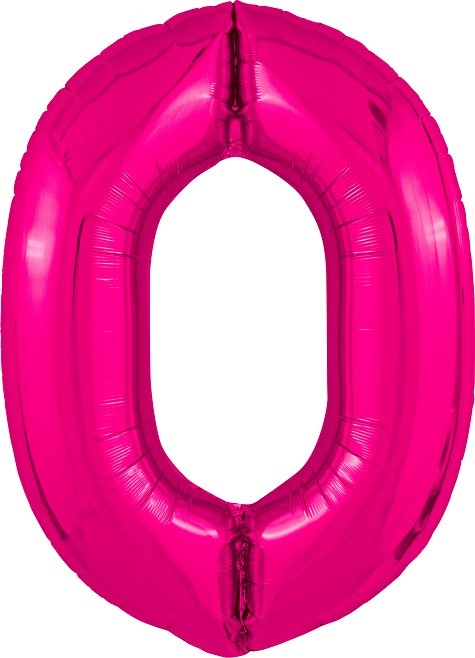 Ag (40''/102 см) Цифра, 0 Slim, Фуксия, 1 шт. в уп.