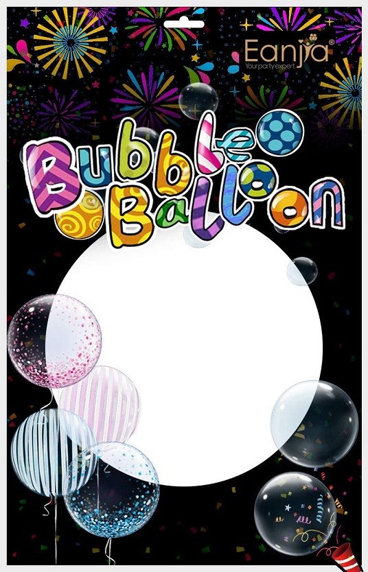 Fa (36''/91 см) Сфера 3D, Deco Bubble (чёрная упаковка), Прозрачный, 1 шт.