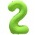 Вз (40''/102 см) Цифра 2, Неон Green, 1 шт. в уп.