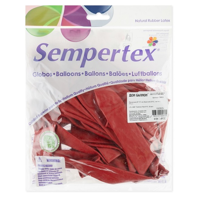 Sp (6''/15 см) ШДМ, Красный (015), пастель, 20 шт.