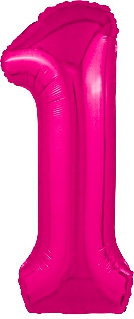 Ag (40''/102 см) Цифра, 1 Slim, Фуксия, 1 шт. в уп.