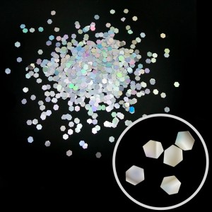 Глиттер "Блестки" лазерный Серебряный, 2,5 мм., 100 г.