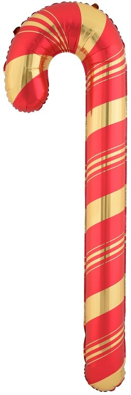 Fa (29''/74 см) Фигура, Леденец трость (надув воздухом), Красный/Золото, 1 шт.