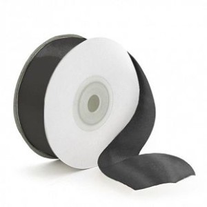 Лента Атлас Черный, 0,7 см * 22,85 м