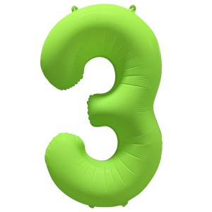 Вз (40''/102 см) Цифра 3, Неон Green, 1 шт. в уп.