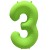 Вз (40''/102 см) Цифра 3, Неон Green, 1 шт. в уп.