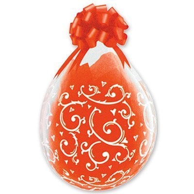 Ql (18"/46 см) Шар для упаковки с рис "Серд с завит", 5 шт.
