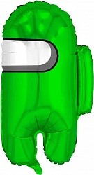 Ag (26"/66 см) Фигура, Космонавтик, Игра среди нас, Зеленый, 1 шт.