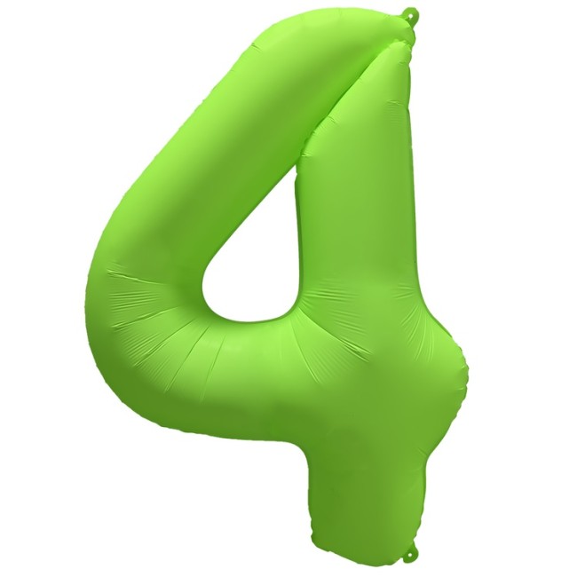Вз (40''/102 см) Цифра 4, Неон Green, 1 шт. в уп.
