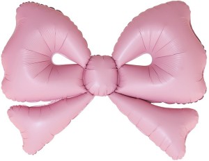 Fa (50''/127 см) Фигура, Бант, Розовый, Сатин, 1 шт.