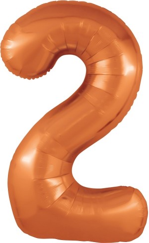 Ag (40''/102 см) Цифра, 2 Slim, Папайя, 1 шт. в уп.