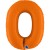 Gr (40''/102 см) Цифра, 0, Оранжевый, Сатин, 1 шт. в уп.