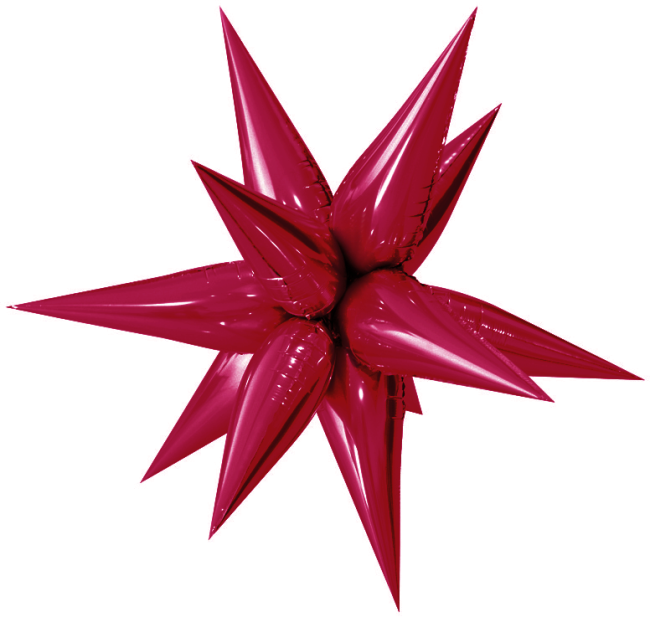Fa 3D (26''/66 см) Звезда, Составная, Бургундия, 1 шт. в уп.