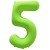 Вз (40''/102 см) Цифра 5, Неон Green, 1 шт. в уп.