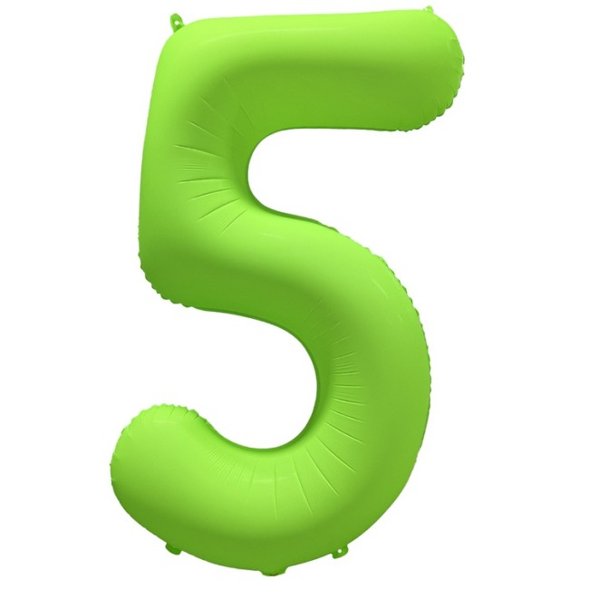 Вз (40''/102 см) Цифра 5, Неон Green, 1 шт. в уп.