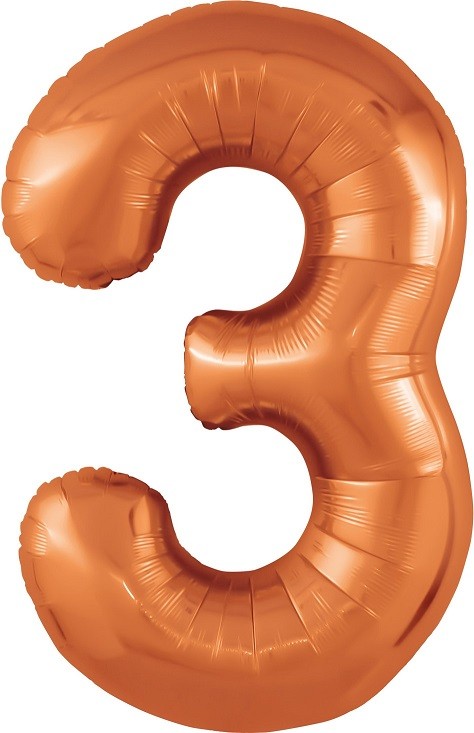 Ag (40''/102 см) Цифра, 3 Slim, Папайя, 1 шт. в уп.