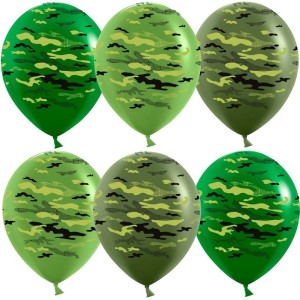 Дб (12''/30 см) Камуфляж, Ассорти, пастель, 5 ст, 25 шт.