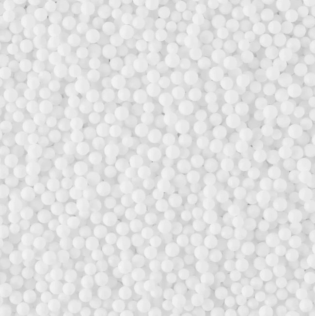 Шарики пенопласт, Белый, 2-4 мм, 500 мл.
