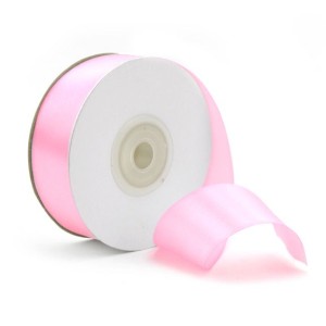Лента Атлас Розовый, 0,7 см * 22,85 м