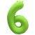 Вз (40''/102 см) Цифра 6, Неон Green, 1 шт. в уп.