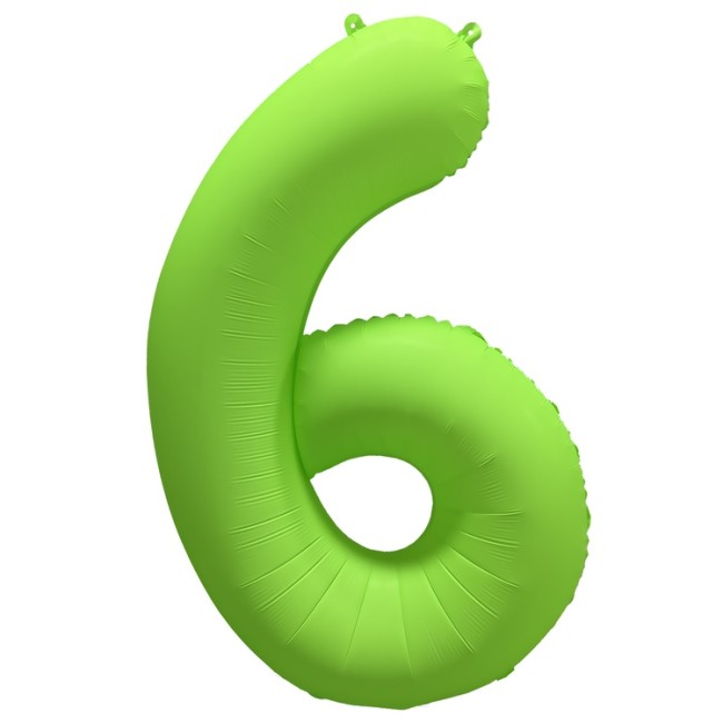Вз (40''/102 см) Цифра 6, Неон Green, 1 шт. в уп.