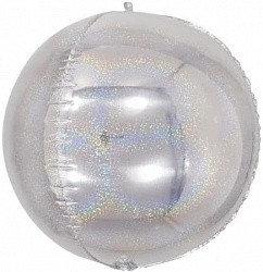Fa (24"/61 см) Сфера 3D, Серебро, Голография, 1 шт.